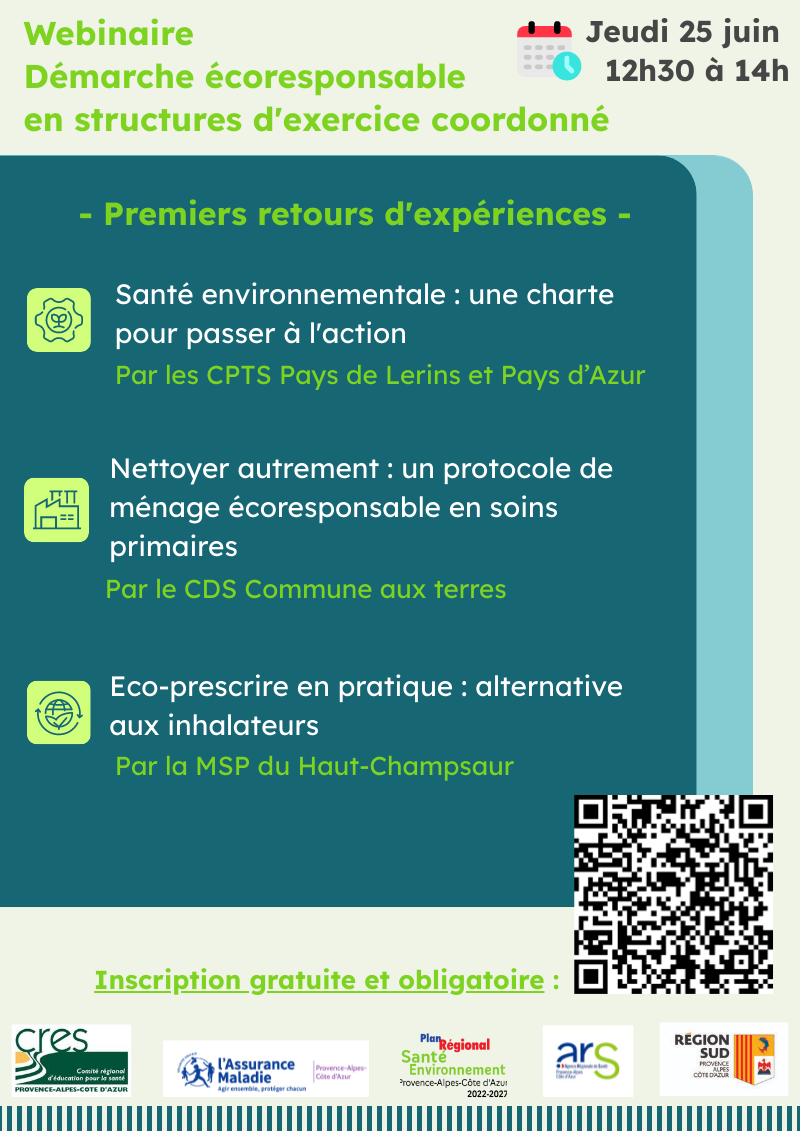 Webinaire "Démarche écoresponsable en structures d’exercice coordonné"