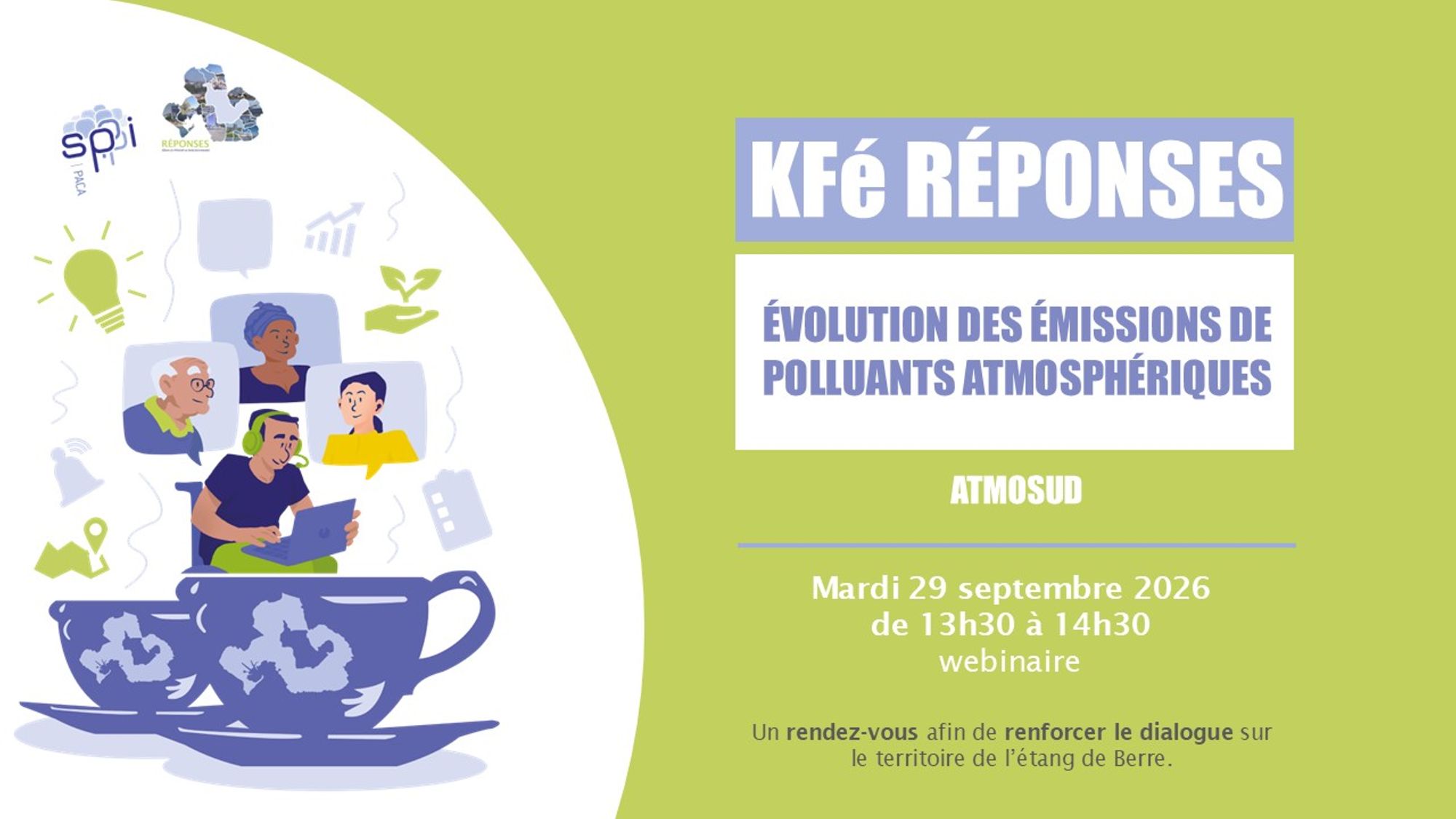 Webinaire "Évolution des émissions de polluants atmosphériques des 21 communes du pourtour de l'étang de Berre"
